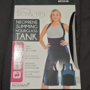 Neoprene Slimming Hourglass Tank - Black and Blue
